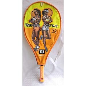 NWT Wilson Serena Venus Williams 23" Vintage Double Beam‎ Tennis Racket W/ Cover